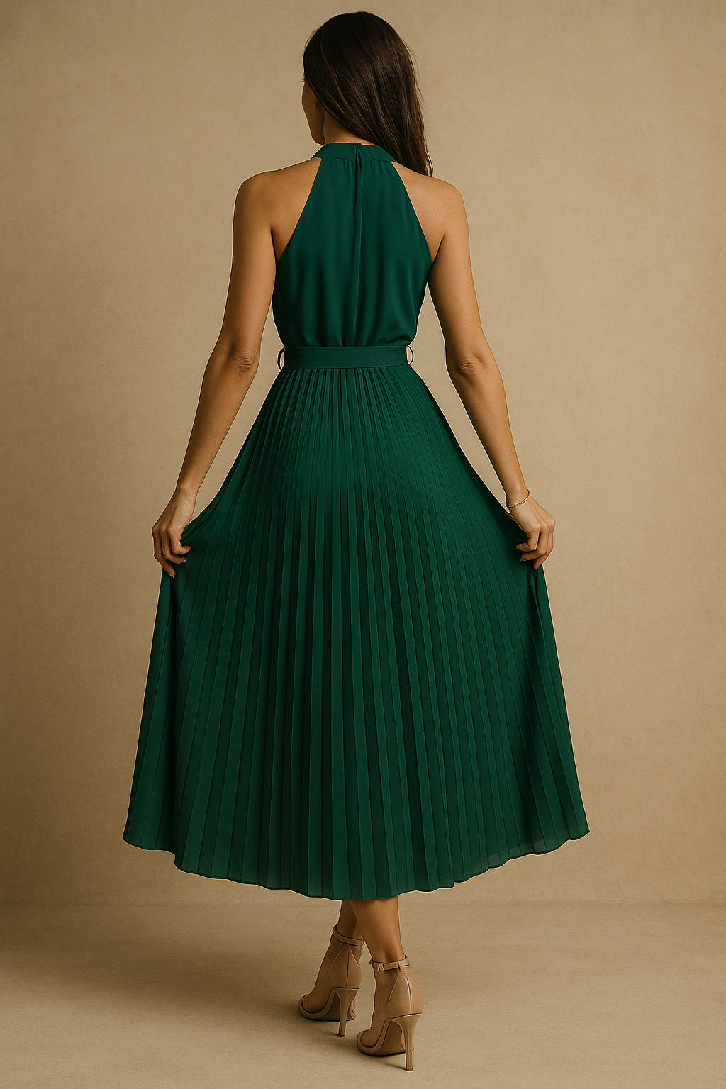 Pleated Long Dress