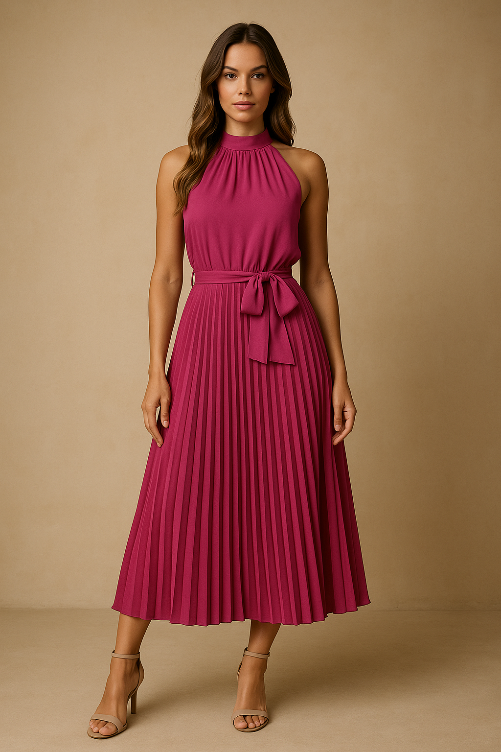 Pleated Long Dress